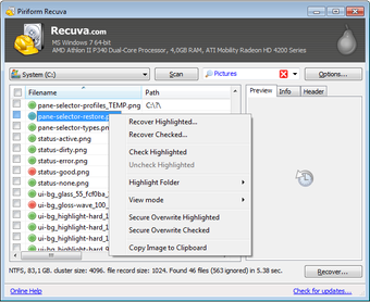 Image 0 for Recuva